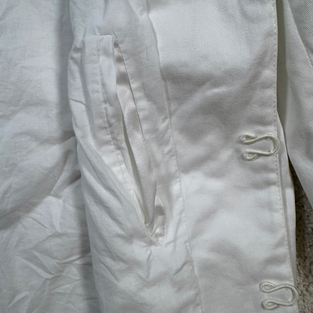 Boden Embroidered Jacket Womens 6 White Floral‎ Cotton Blend Hook Eye T0160 - Picture 10 of 13